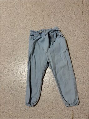 Zara BabyGirl Light Blue Elastic Waist Pants
